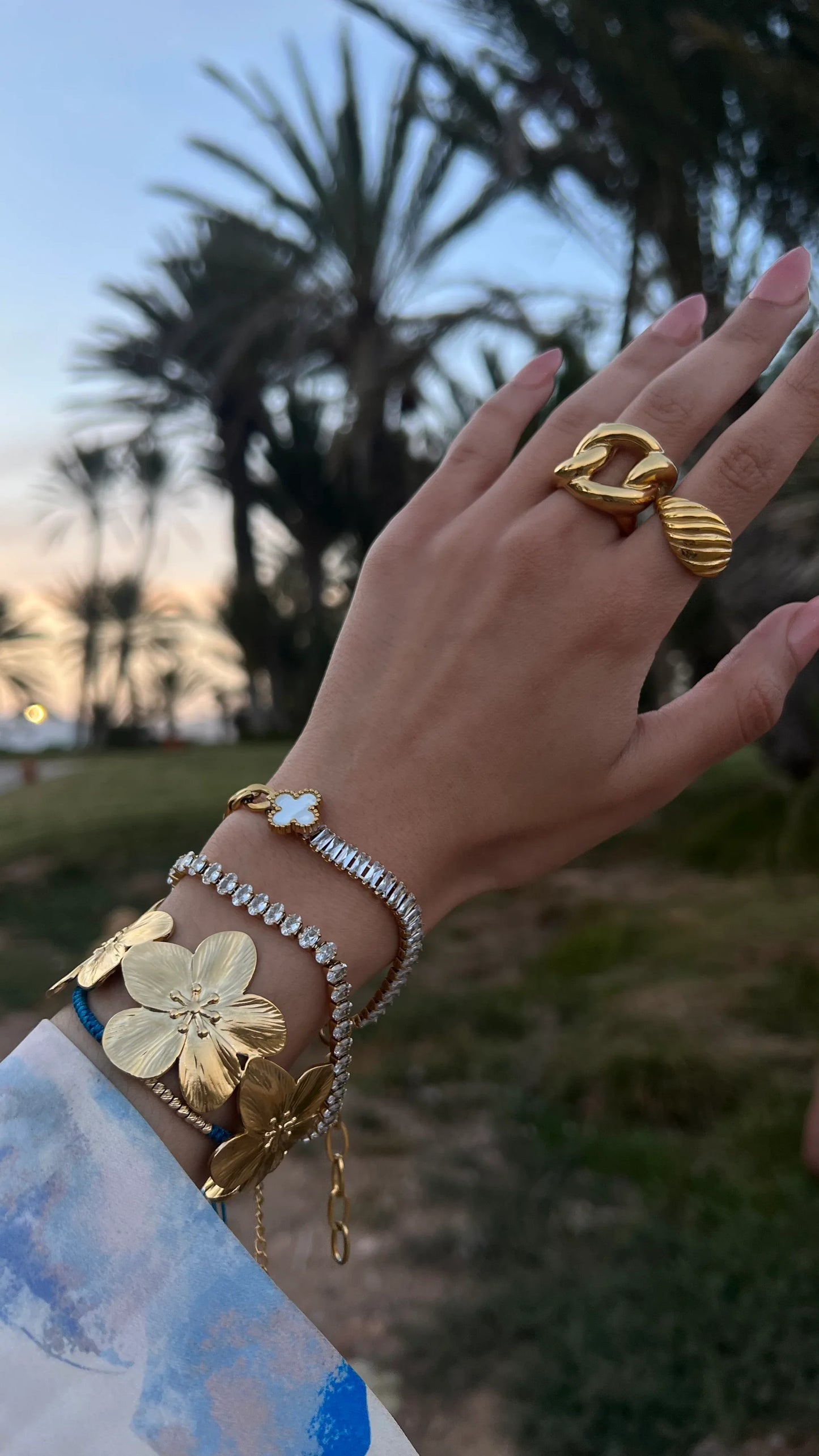 Bague "PARIS" - Bleu Saphir