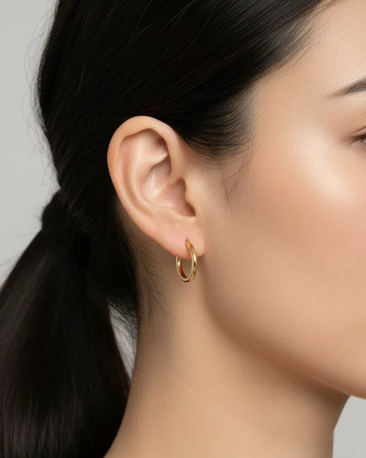 Boucles d'oreilles "ESSENTIELLE" - Taille S - Bleu Saphir