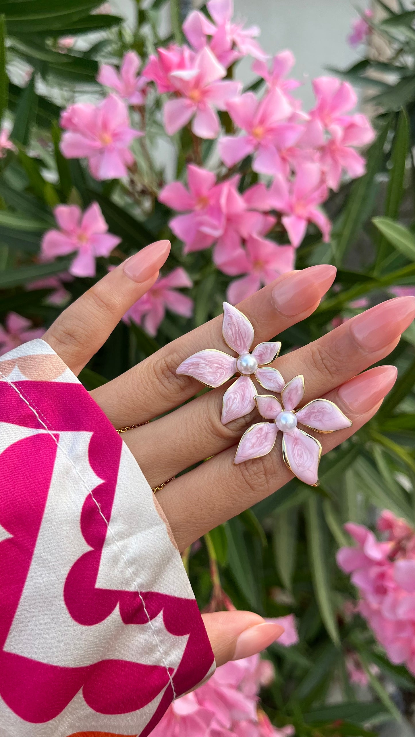 Boucles d'oreilles "FLOWER" · Lila