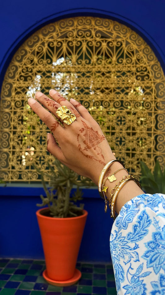 Bague "AMEL" - Bleu Saphir