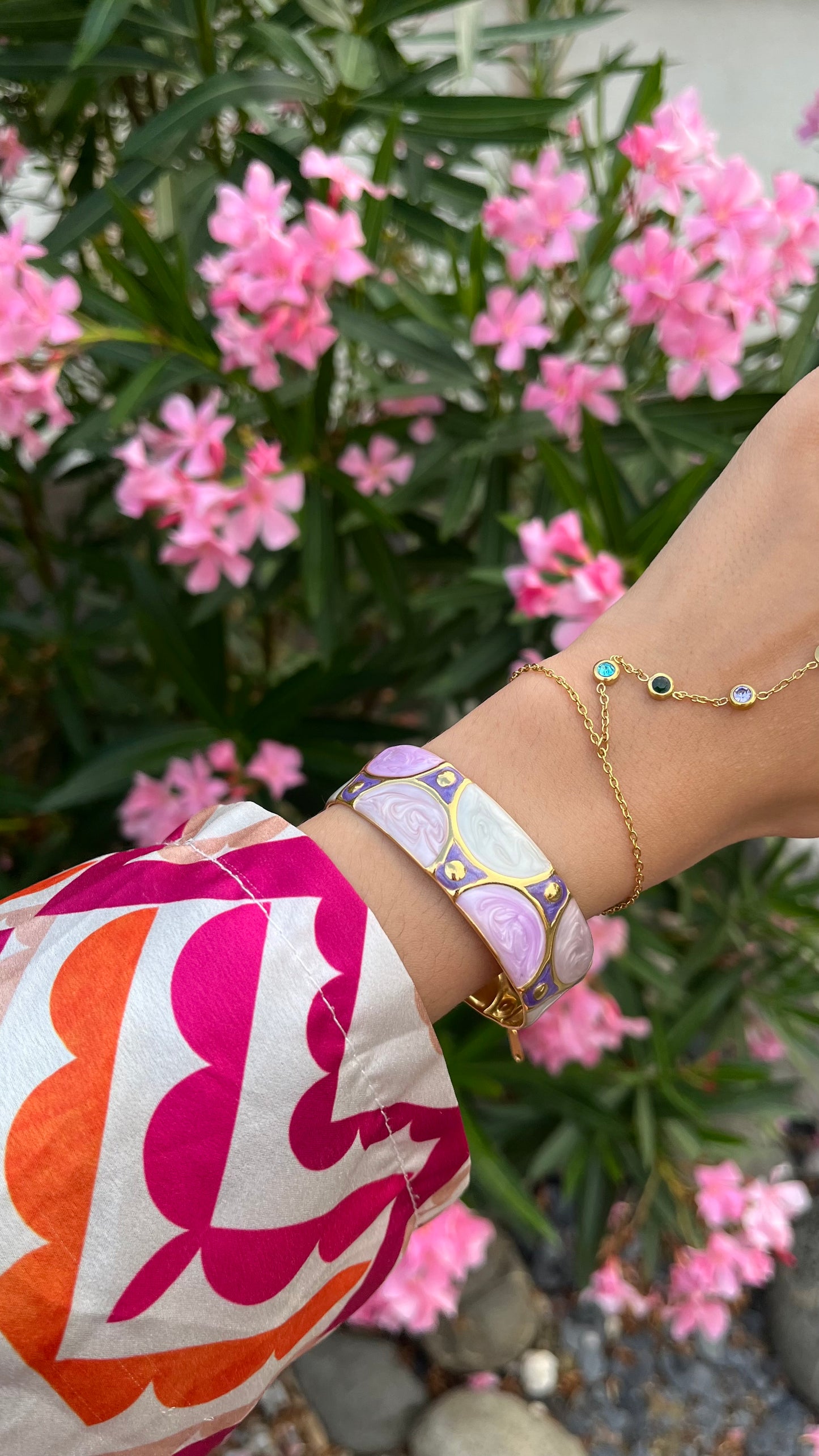 Bracelet Jonc "HORTENSE" · Violet