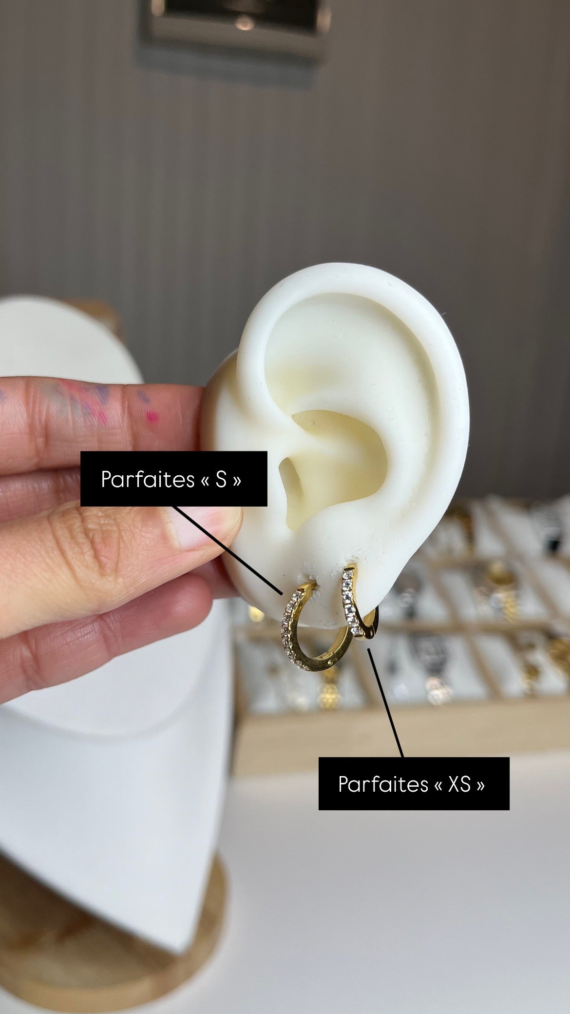 Boucles d'oreilles "PARFAITES" (XS)