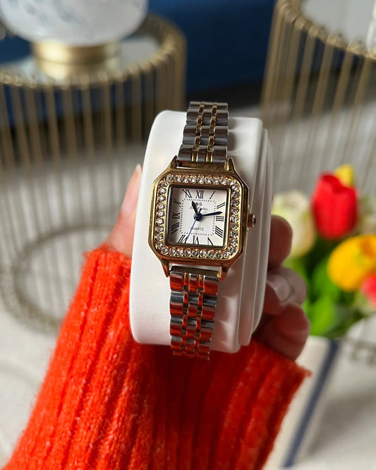 Montre "VICE CITY" · Bicolore (dorée & argentée) - Bleu Saphir