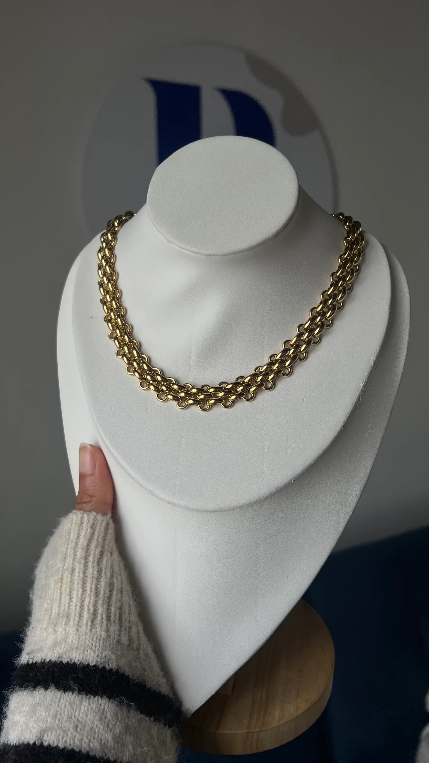 Collier "FANY" - Bleu Saphir