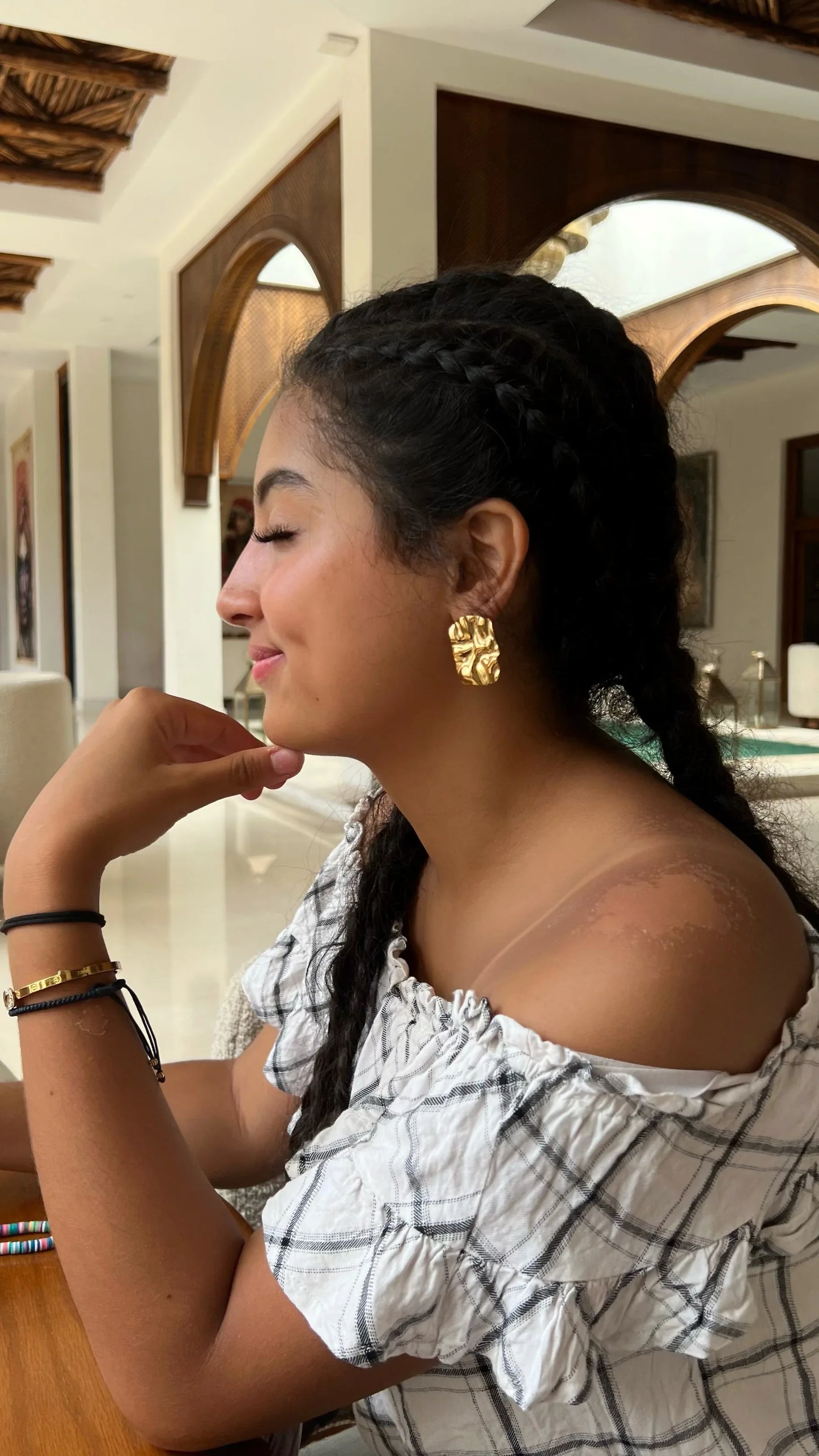 Boucles d'oreilles "AMEL" - Bleu Saphir