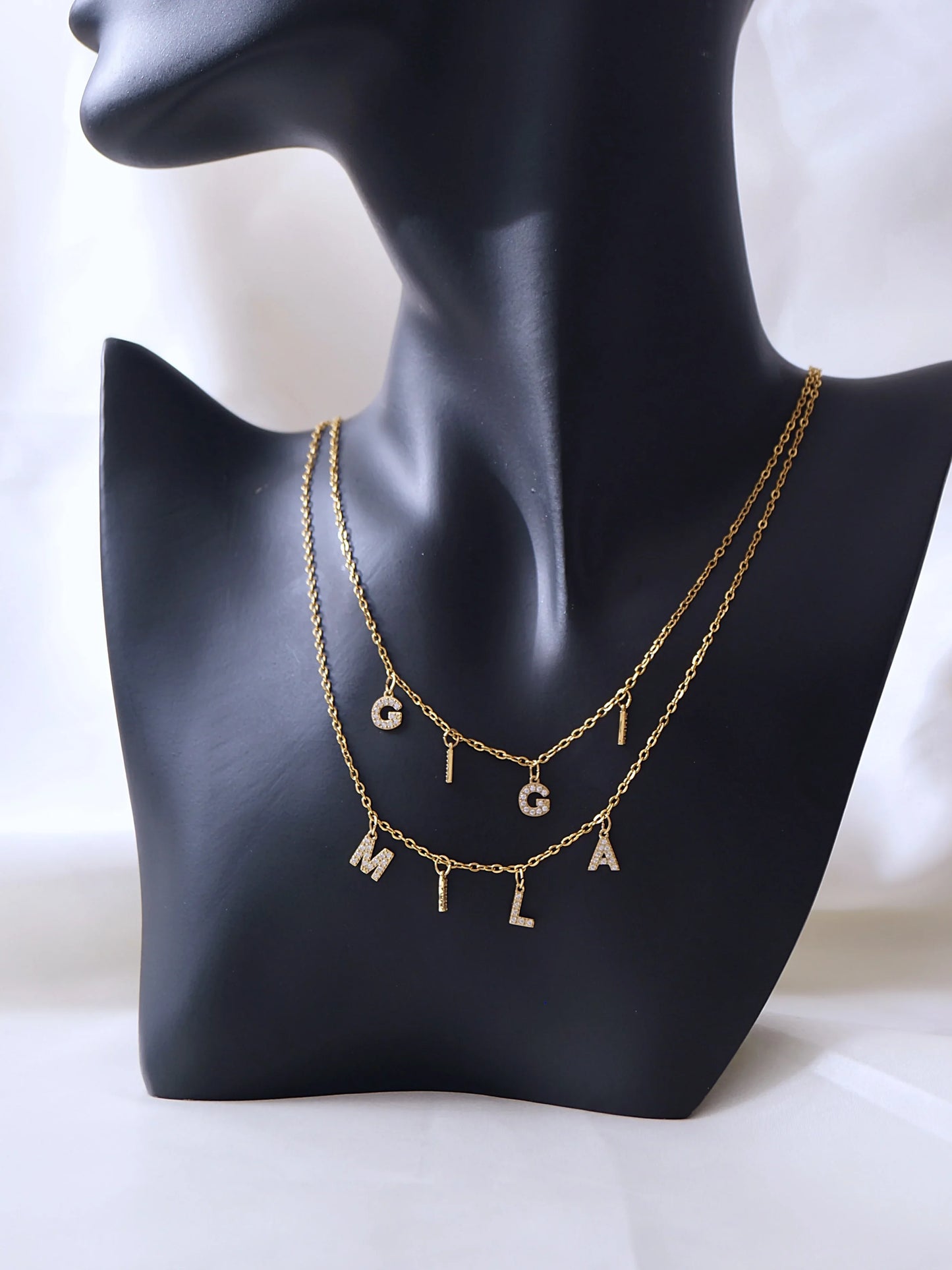 INOUBLIABLE • Collier personnalisé strass - Bleu Saphir