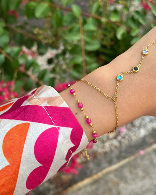Bracelet "DINA" - Bleu Saphir