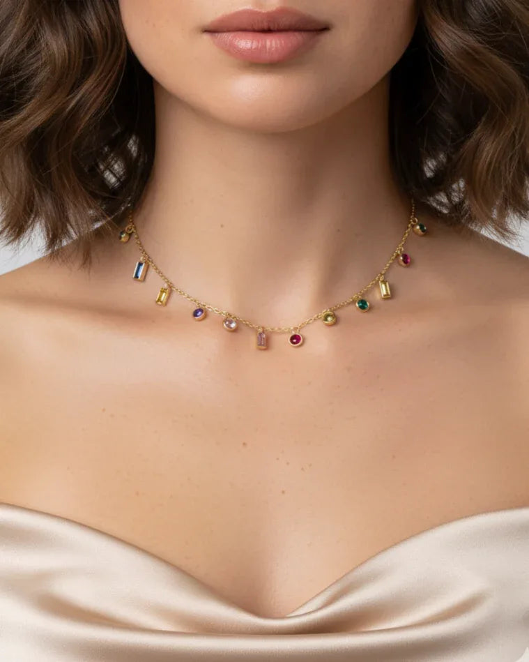 Collier "TULE" - Bleu Saphir
