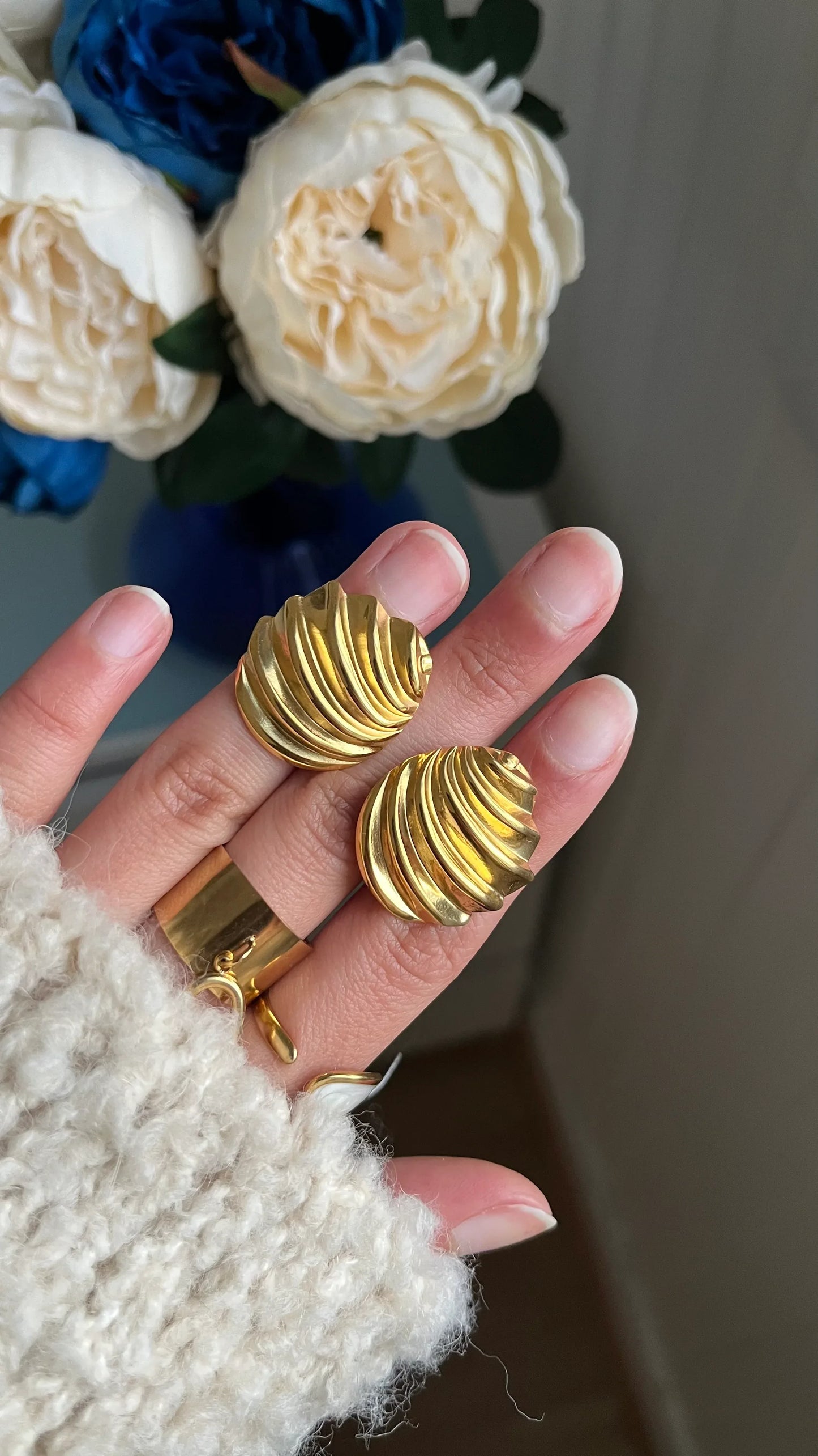 Boucles d'oreilles "FAVORITES" - Bleu Saphir