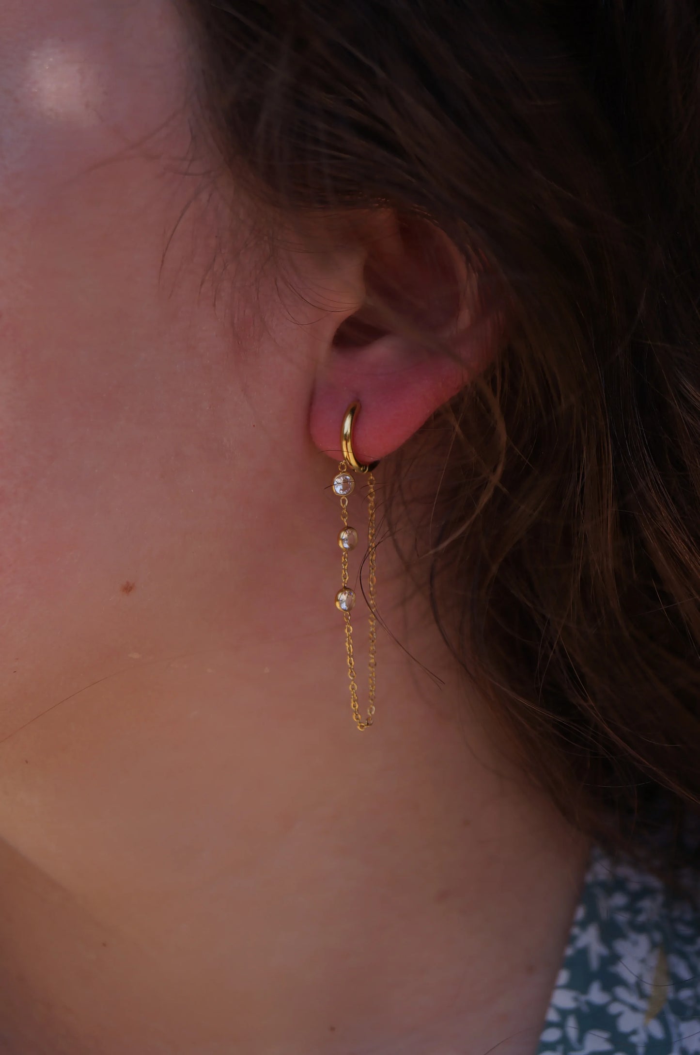 Boucles d'oreilles "QUEEN" - Bleu Saphir