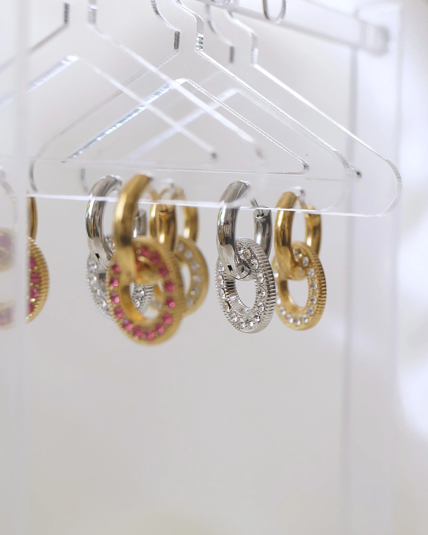 Boucles d'oreilles "OSLO" · Doré - Bleu Saphir