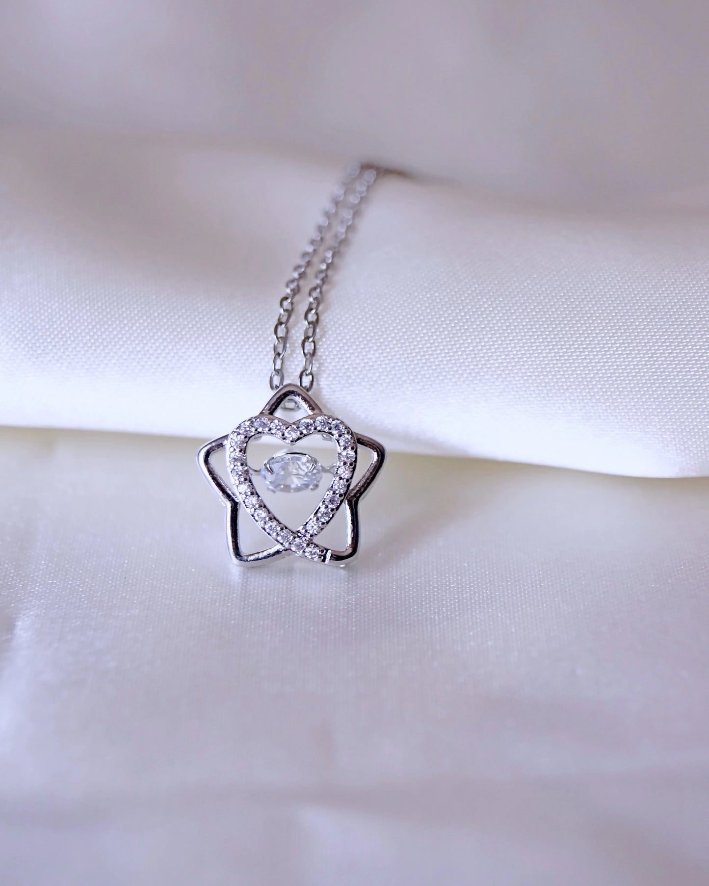 Collier "PEACH" - Bleu Saphir