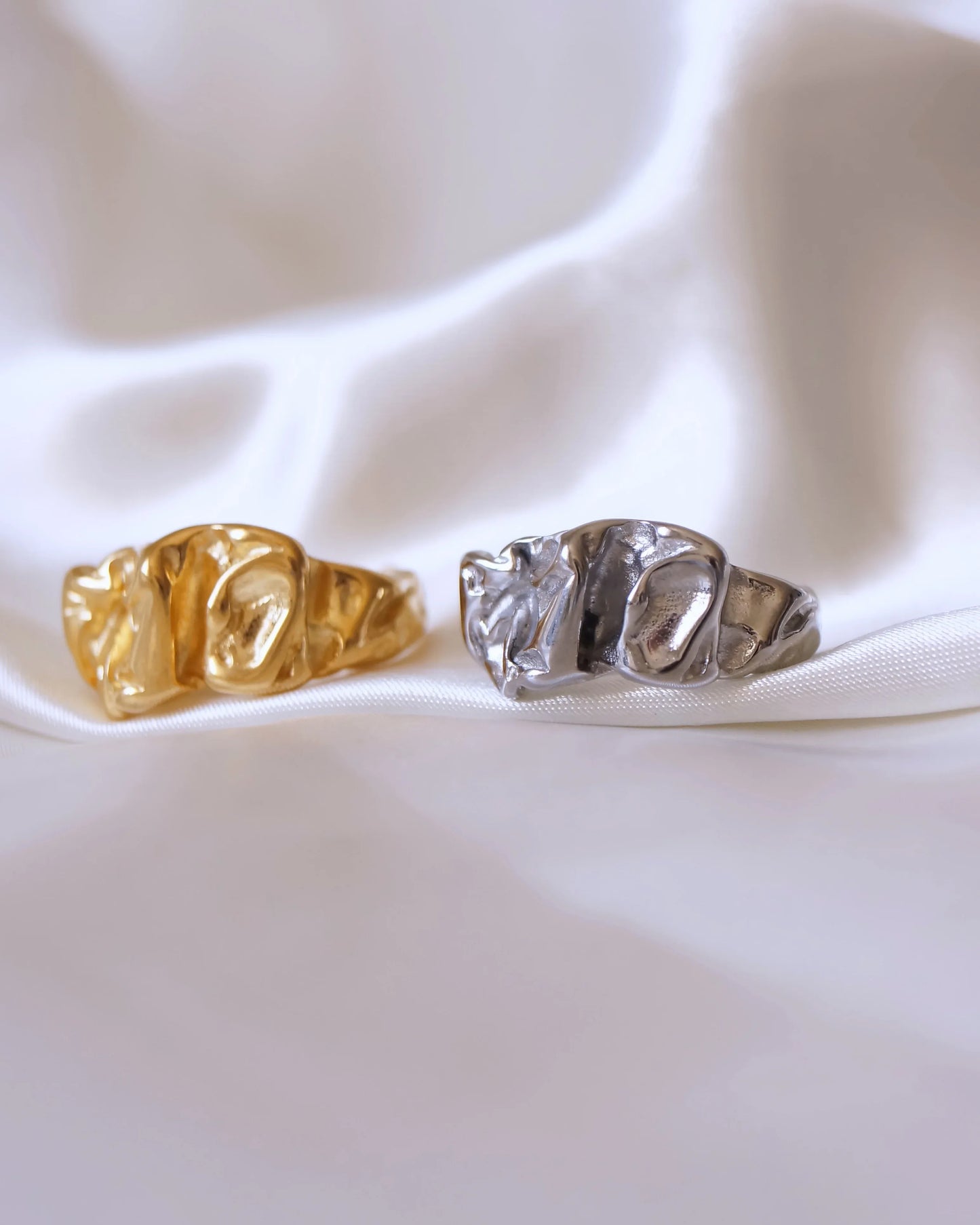 Bague "MONET" · Argentée - Bleu Saphir