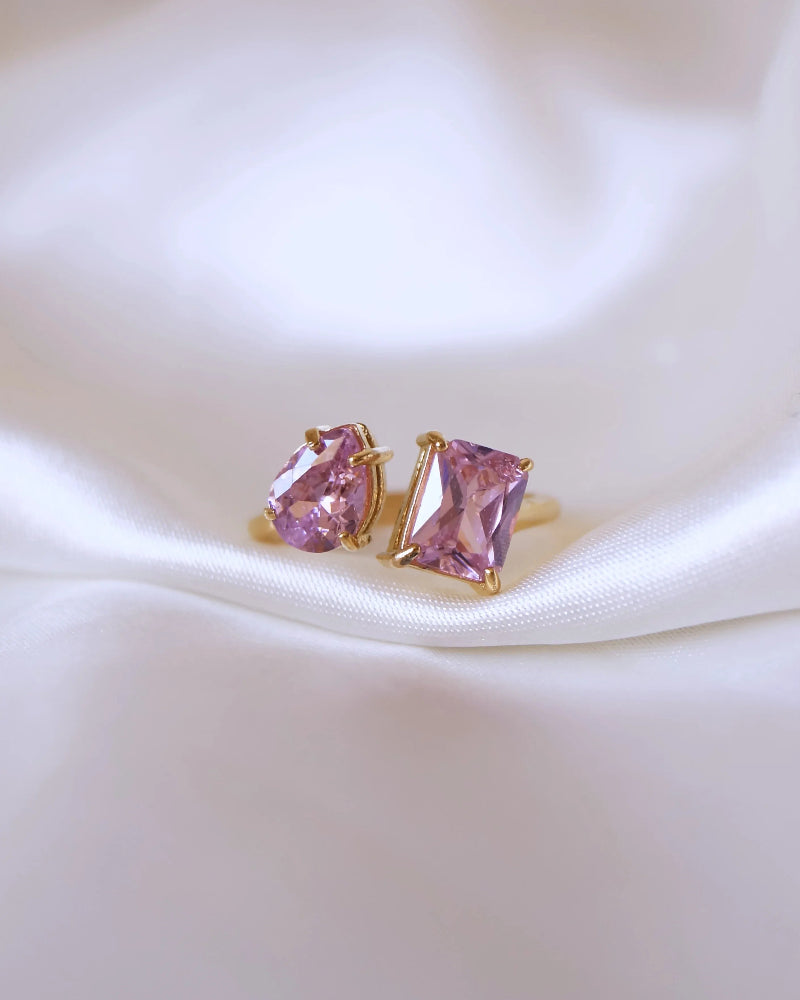 Bague "SOULMATE" · Rose - Bleu Saphir