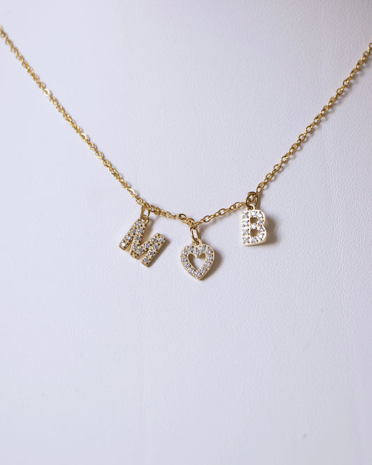 Collier "Toi & Moi" • Collier personnalisé - Bleu Saphir