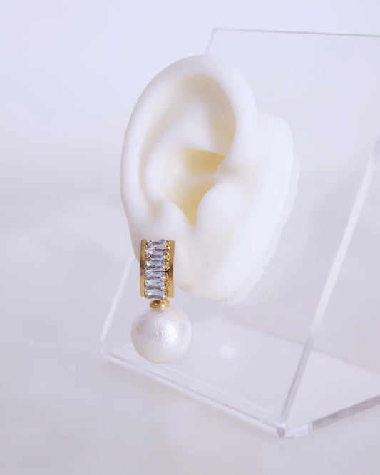 Boucles d'oreilles "SNOWY" - Bleu Saphir