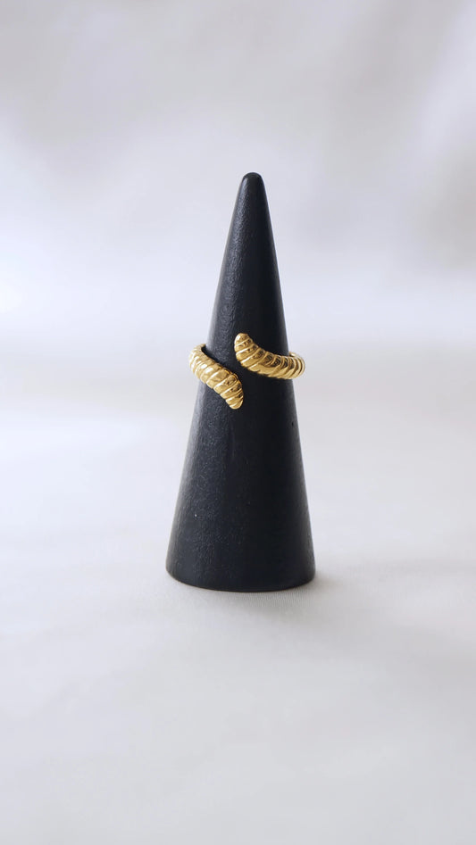 Bague "TORSADE" - Bleu Saphir