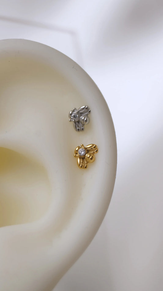 Piercing "BEE" - Bleu Saphir