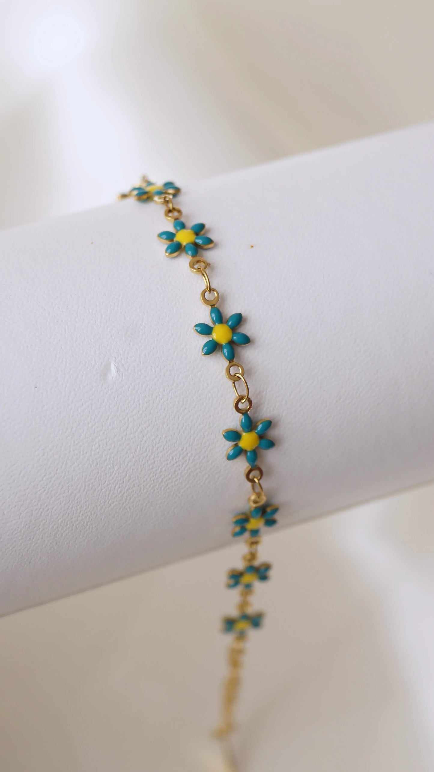 Bracelet "MARGUERITE" · Turquoise - Bleu Saphir