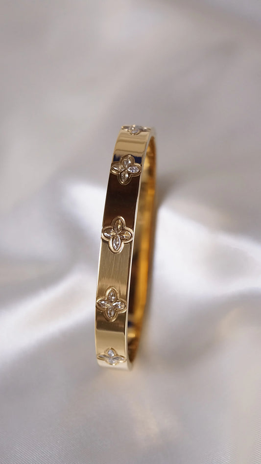 Bracelet jonc "MONICA" - Bleu Saphir