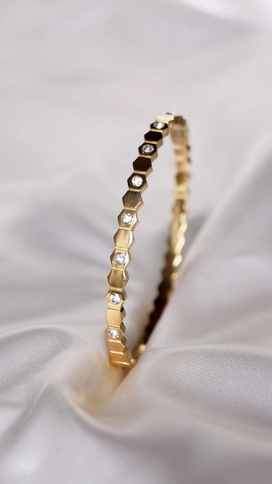 Jonc "MIEL" - Bleu Saphir