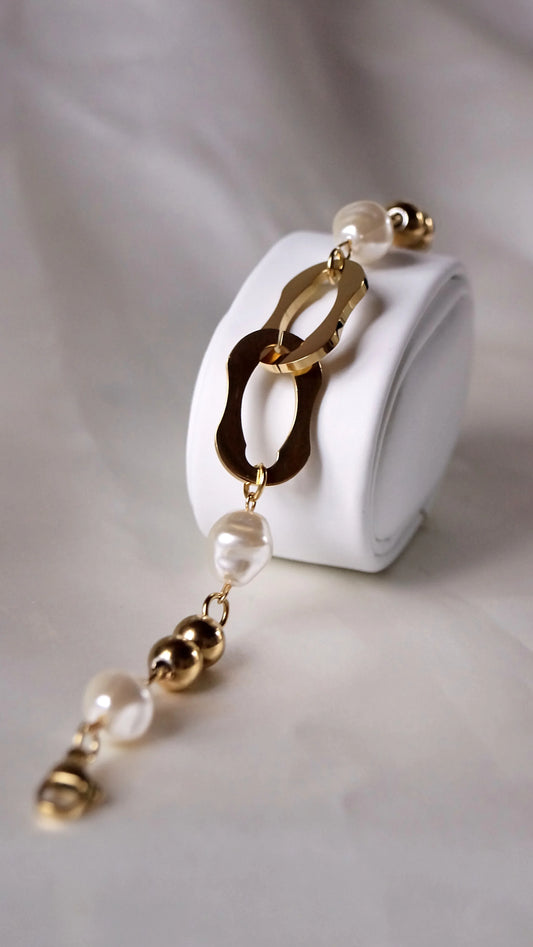 Bracelet "NOURIA" · Doré - Bleu Saphir