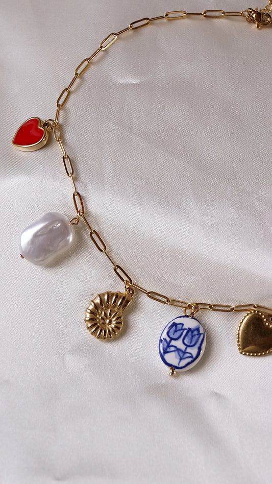 Collier "BLOOM" - Bleu Saphir