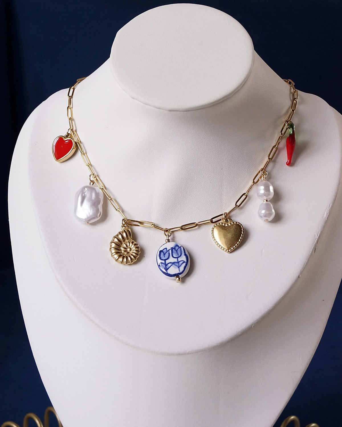 Collier "BLOOM" - Bleu Saphir