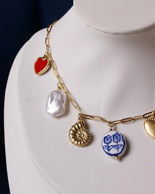 Collier "BLOOM" - Bleu Saphir