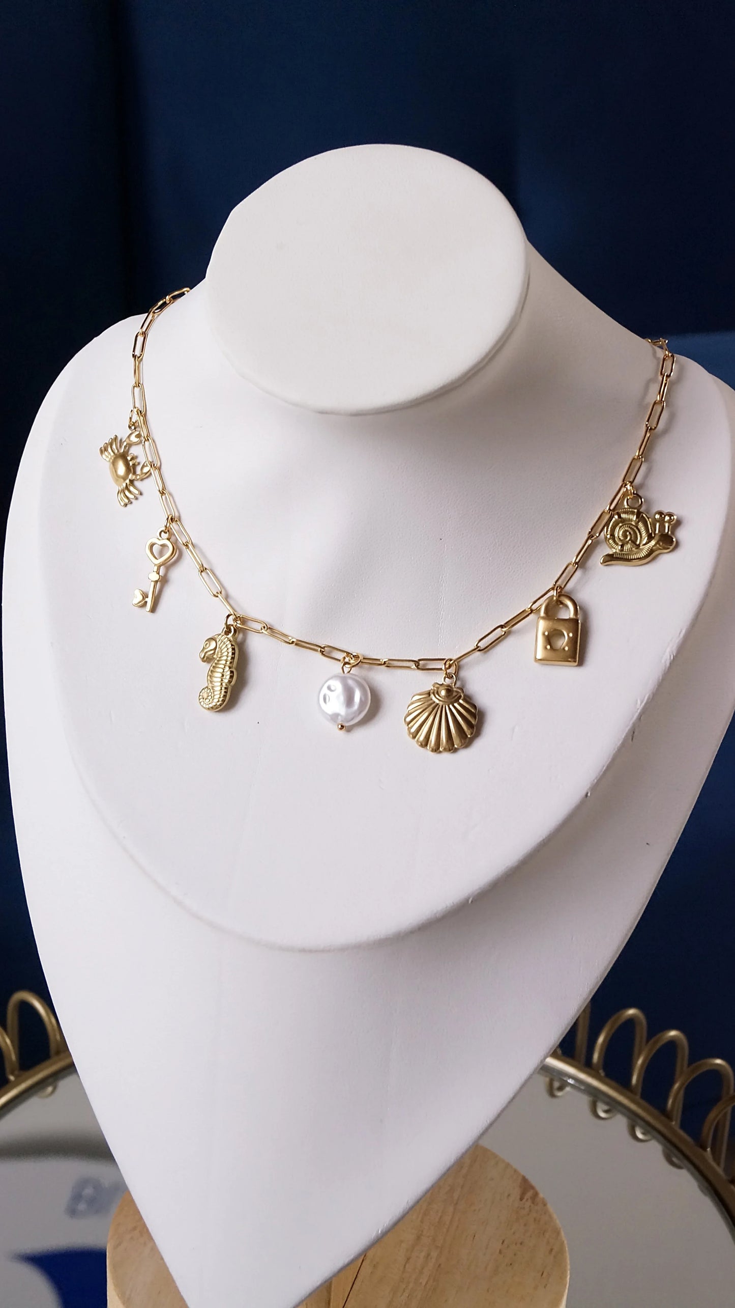 Collier "PRINCESS ARIEL" - Bleu Saphir