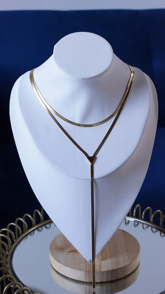 Collier "AMARA" (3 en 1) - Bleu Saphir