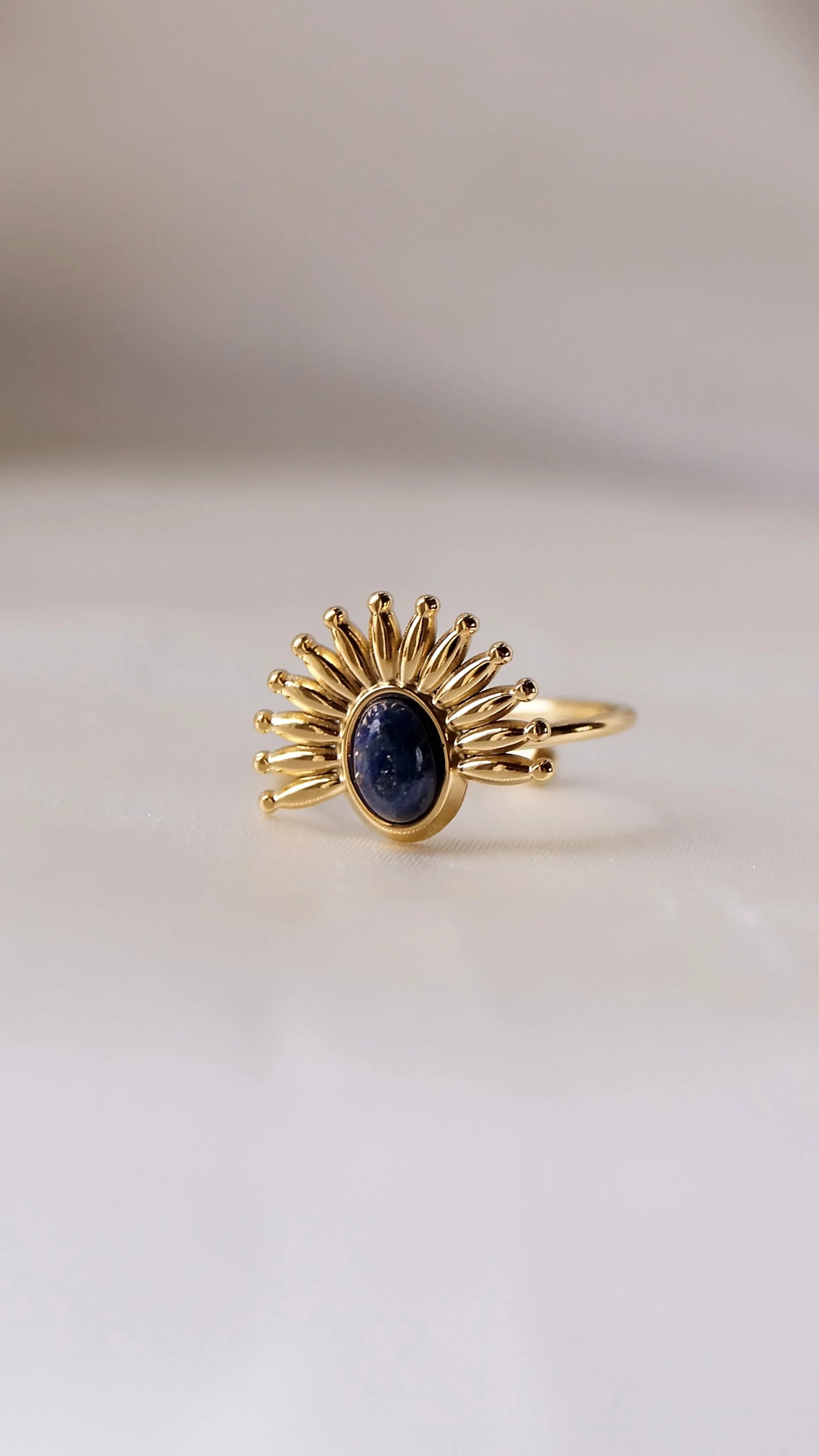 Bague "SANTORINI" - Bleu Saphir