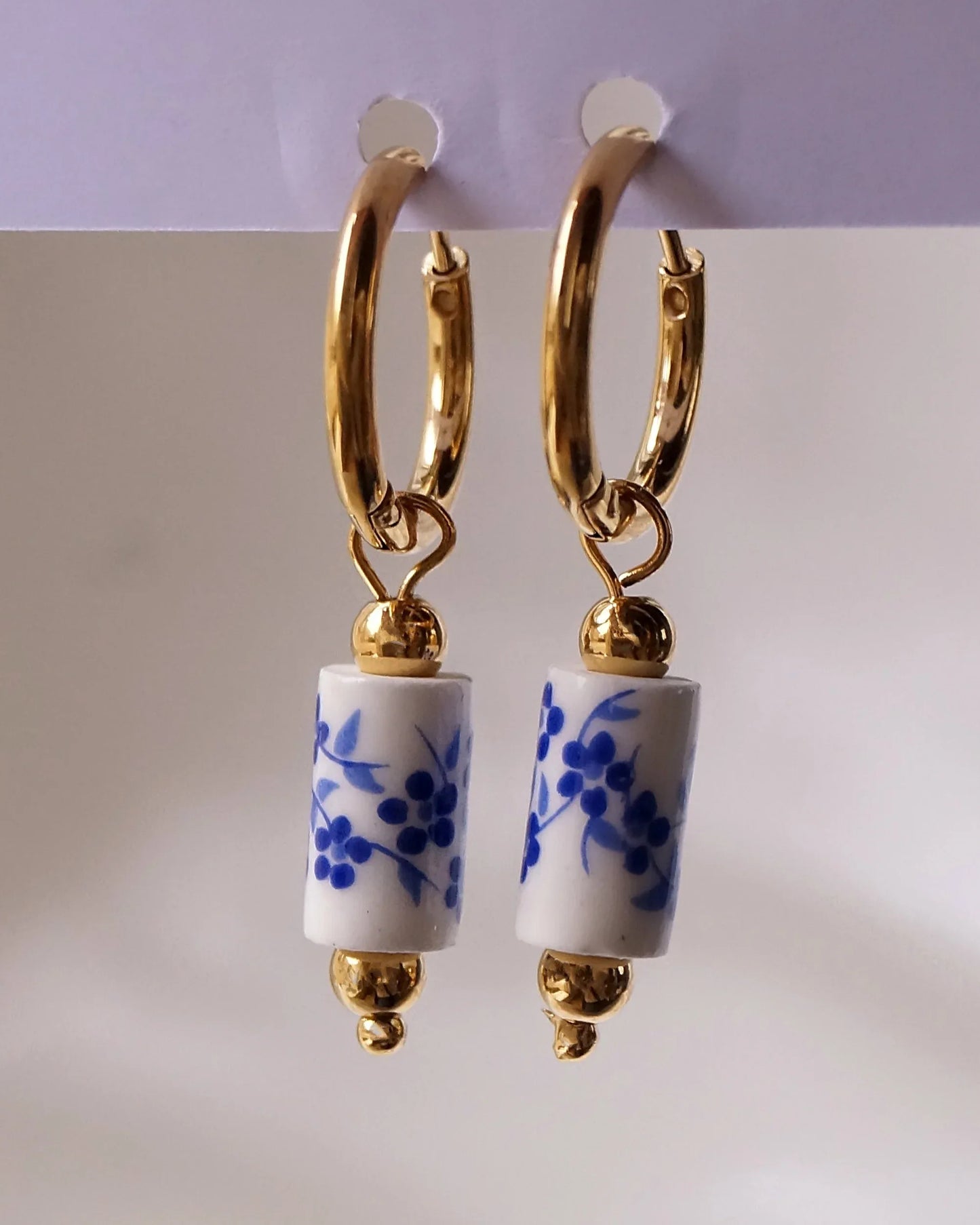 Boucles d'oreilles "SANTORINI" - Bleu Saphir