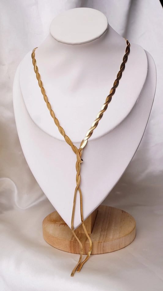 Collier "BETYNA" · Doré - Bleu Saphir