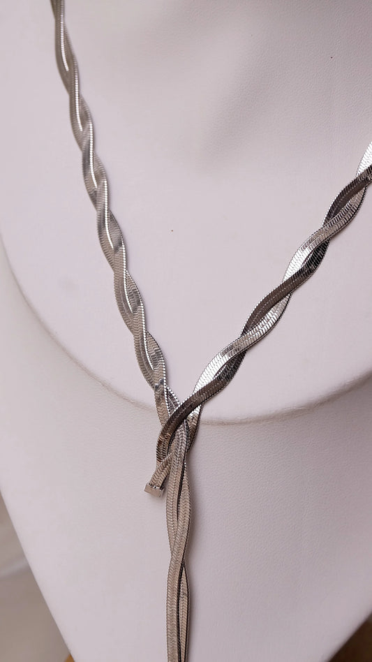 Collier "BETYNA" · Argenté - Bleu Saphir