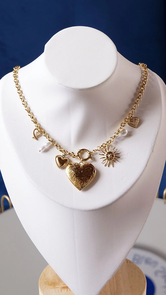 Collier "AGLAÉ" - Bleu Saphir