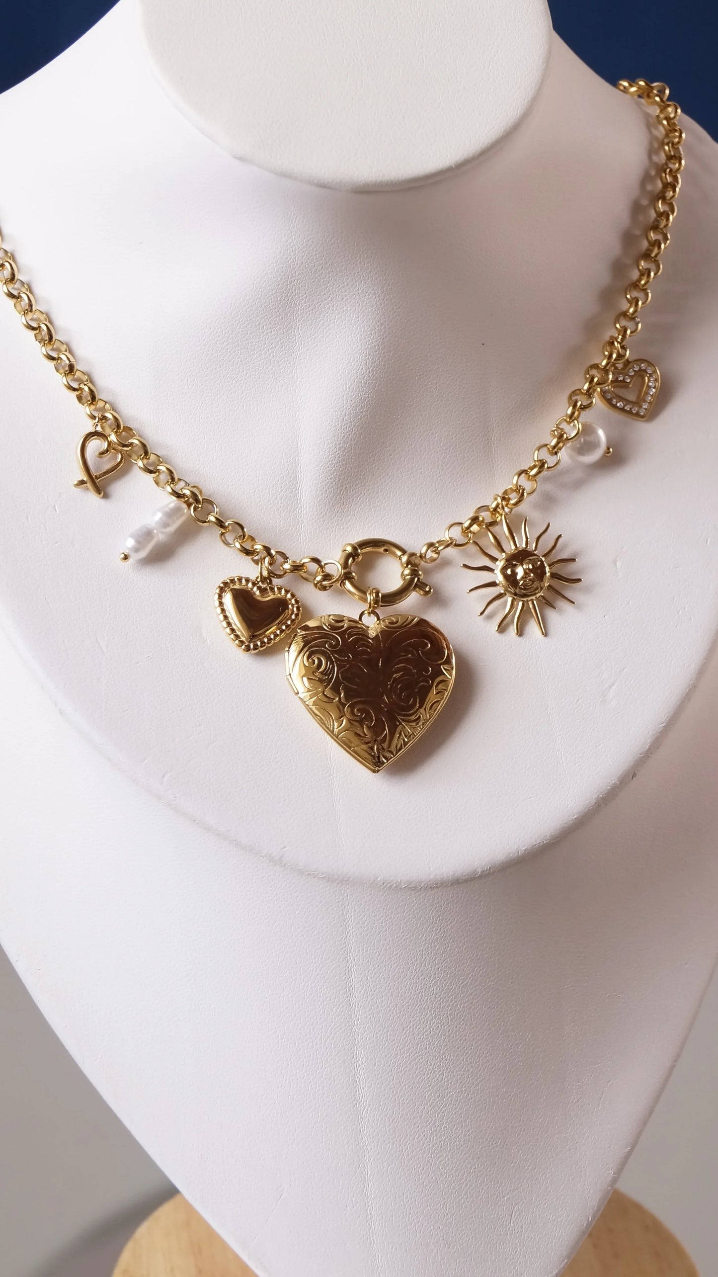 Collier "AGLAÉ" - Bleu Saphir