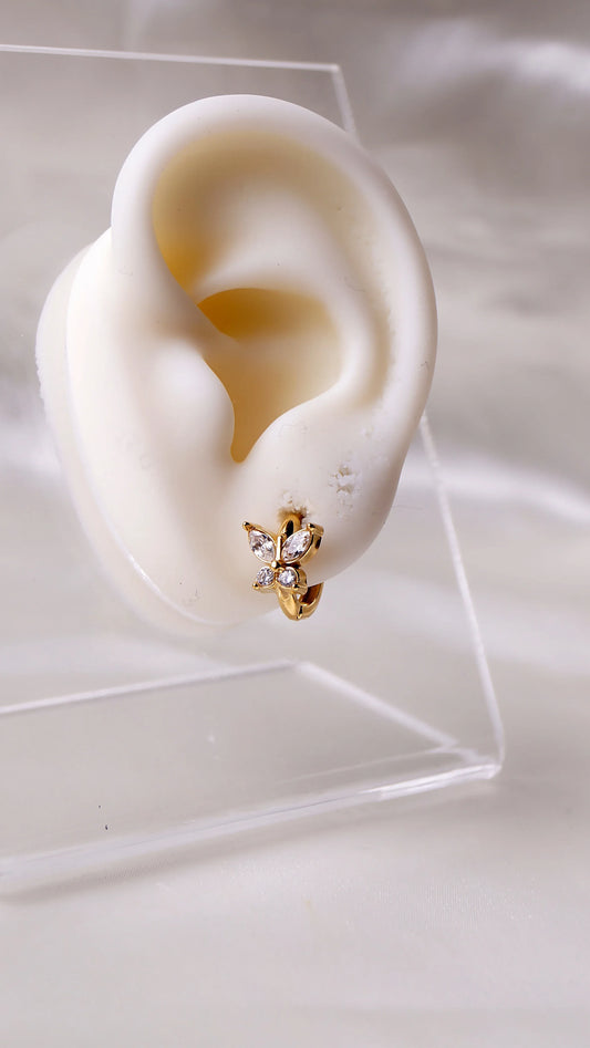 Boucles d'oreilles "PAPILLON" - Bleu Saphir