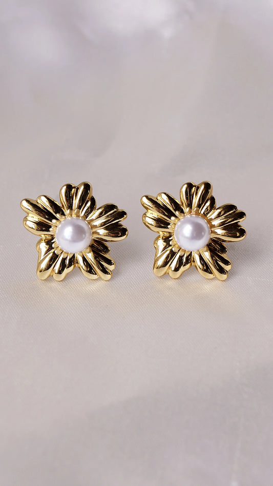 Boucles d'oreilles "CAMELIA" - Bleu Saphir