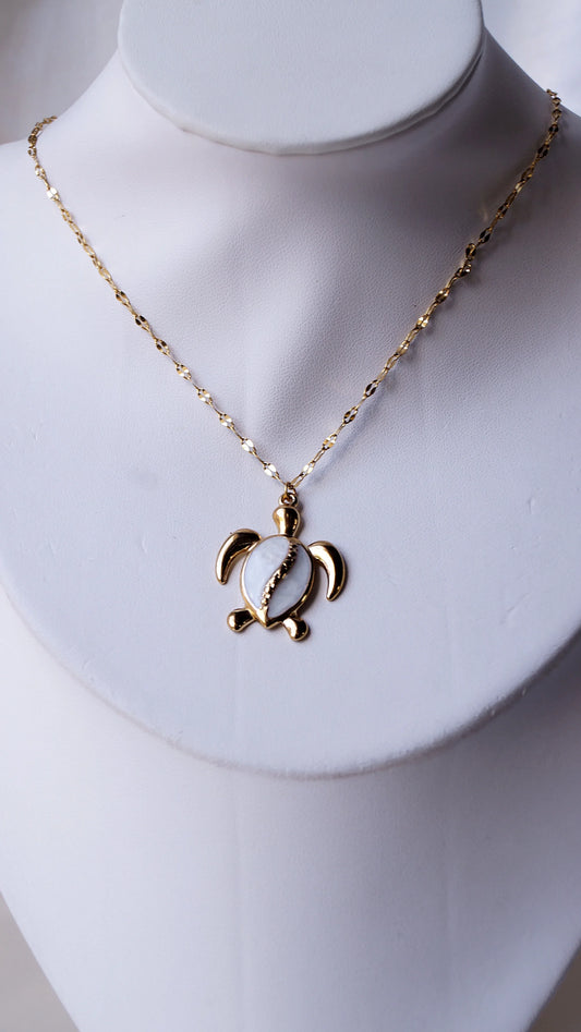 Collier "TORTUE" - Bleu Saphir