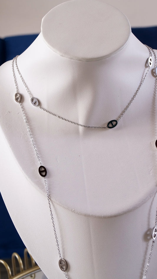 Collier sautoir "CLARA" · Argenté