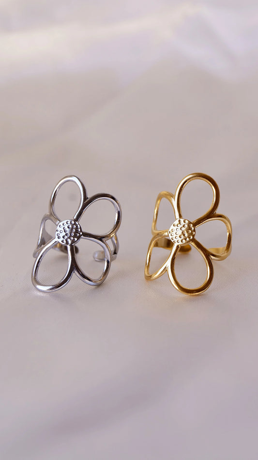 Bague "PIVOINE" - Bleu Saphir