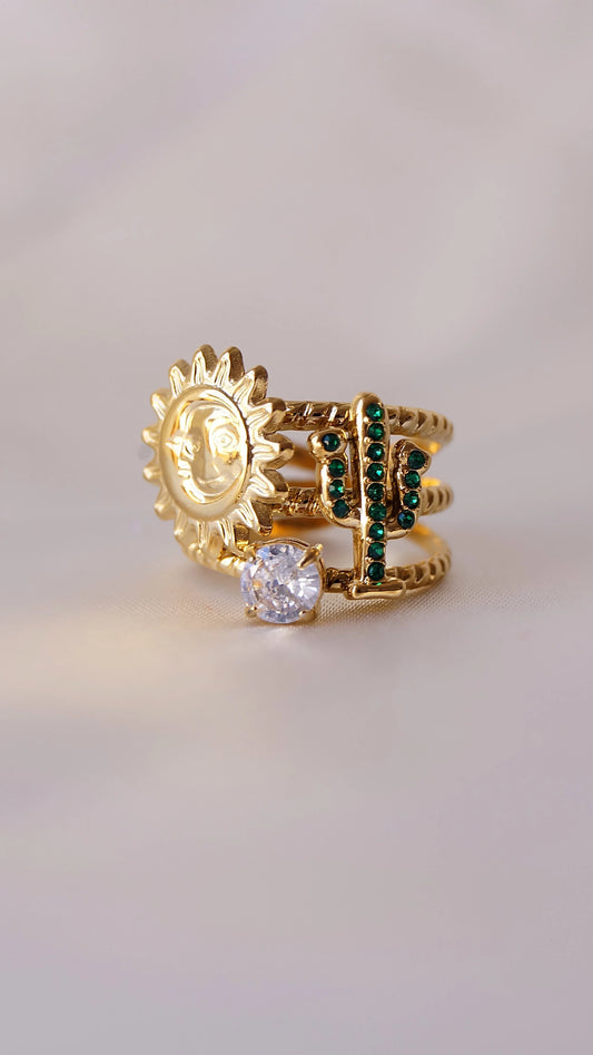 Bague "ISLAND" - Bleu Saphir