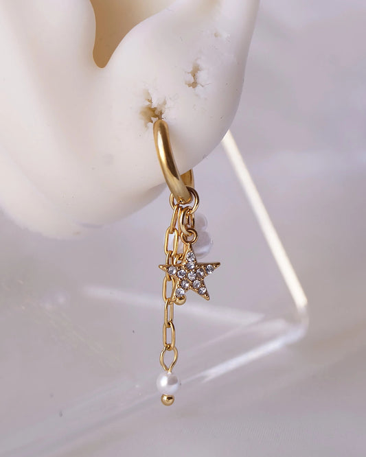Boucles d'oreilles "ELINA" - Bleu Saphir