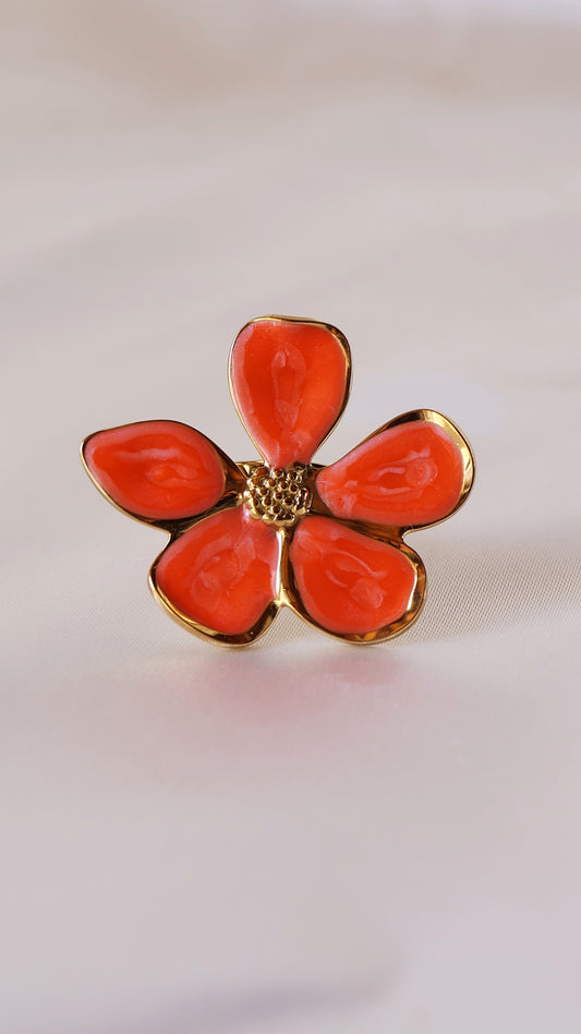 Bague "ROSY" · Rouge/orangé