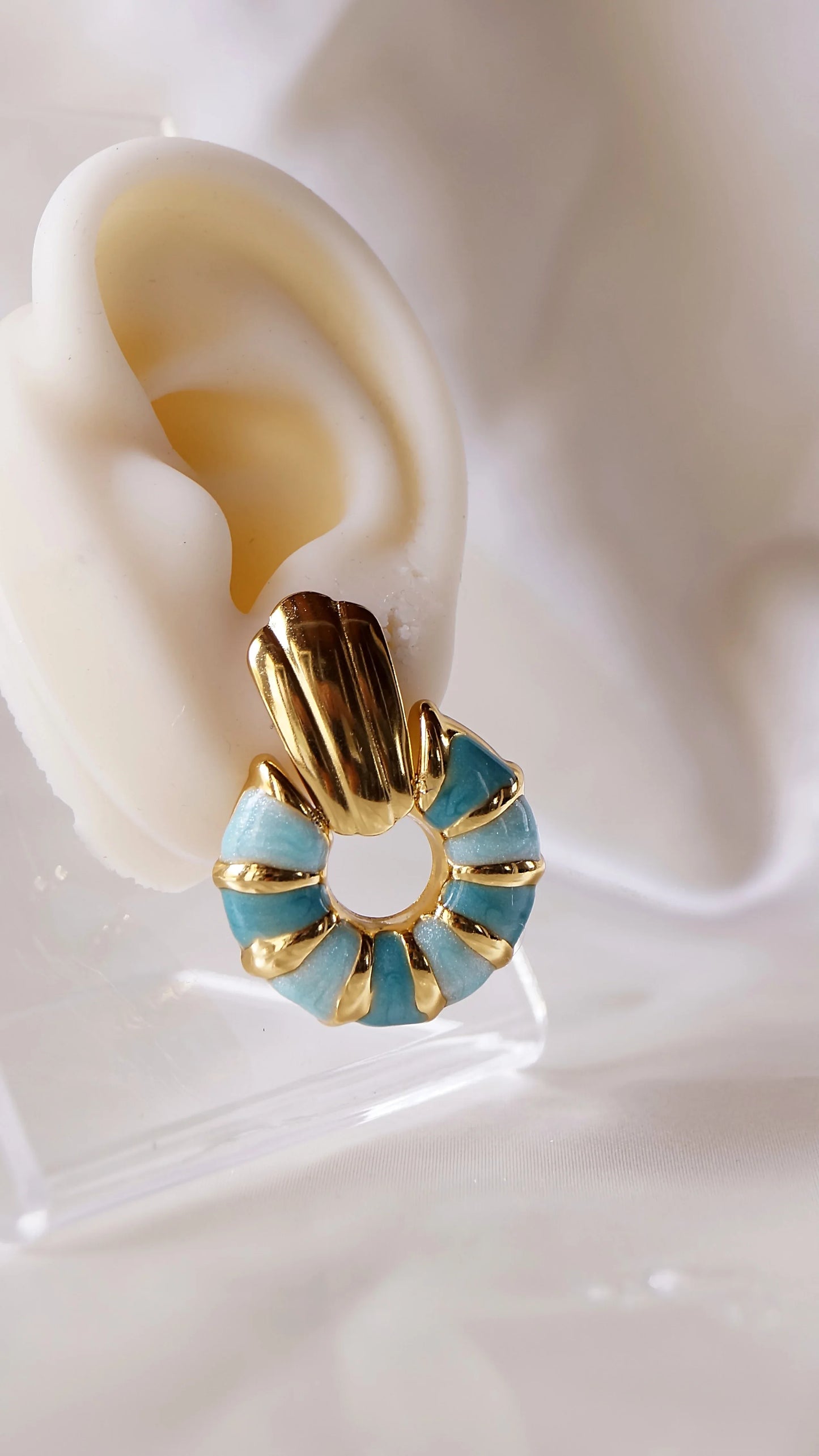 Boucles d'oreilles "CIEL" - Bleu Saphir