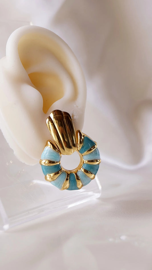 Boucles d'oreilles "CIEL" - Bleu Saphir