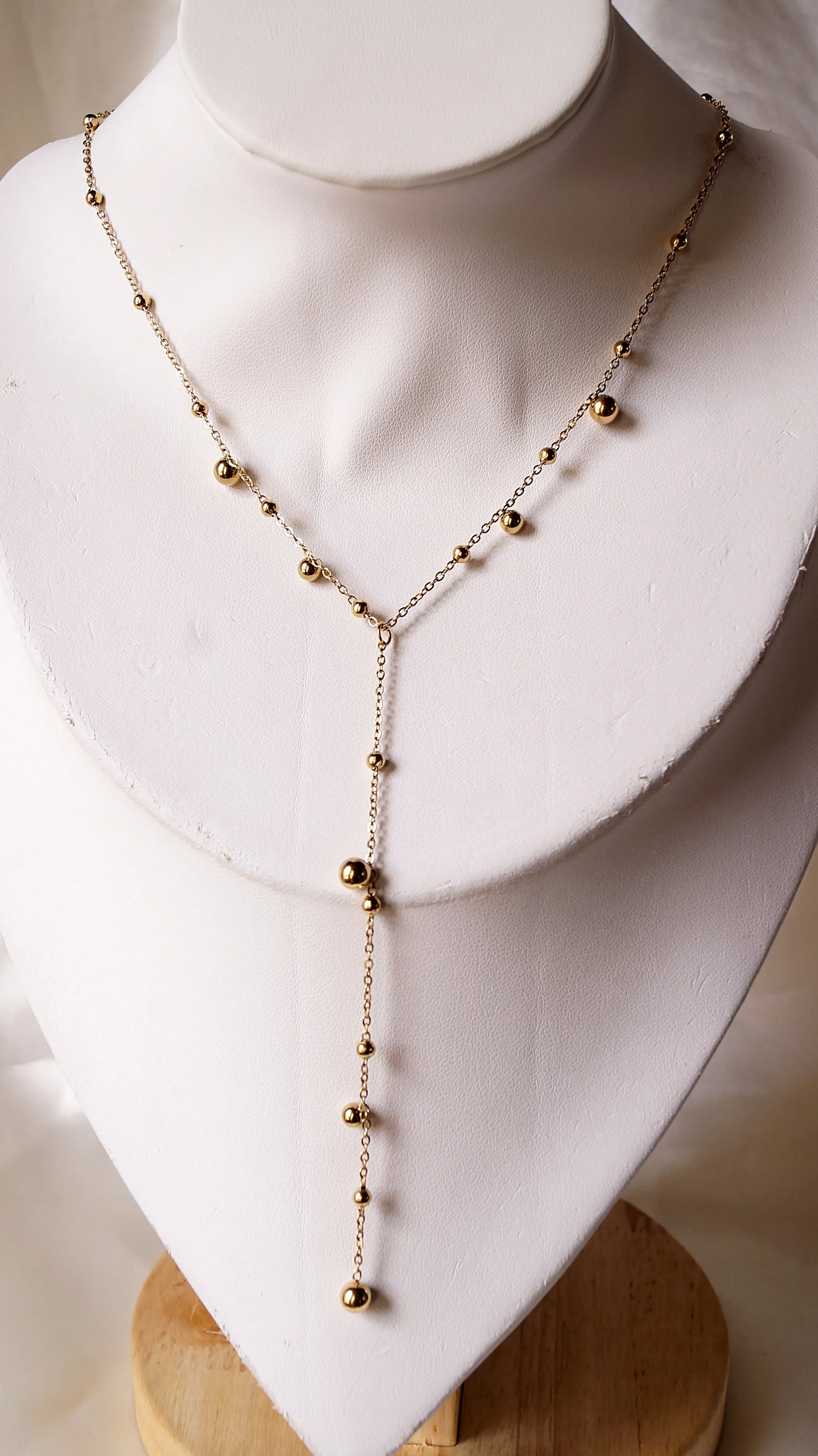 Collier sautoir "BUBBLE" - Bleu Saphir