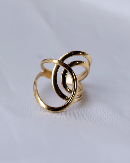 Bague ITALIA acier inoxydable style italien élégant raffiné Bleu Saphir bijoux bijou en acier inoxydable pas cher