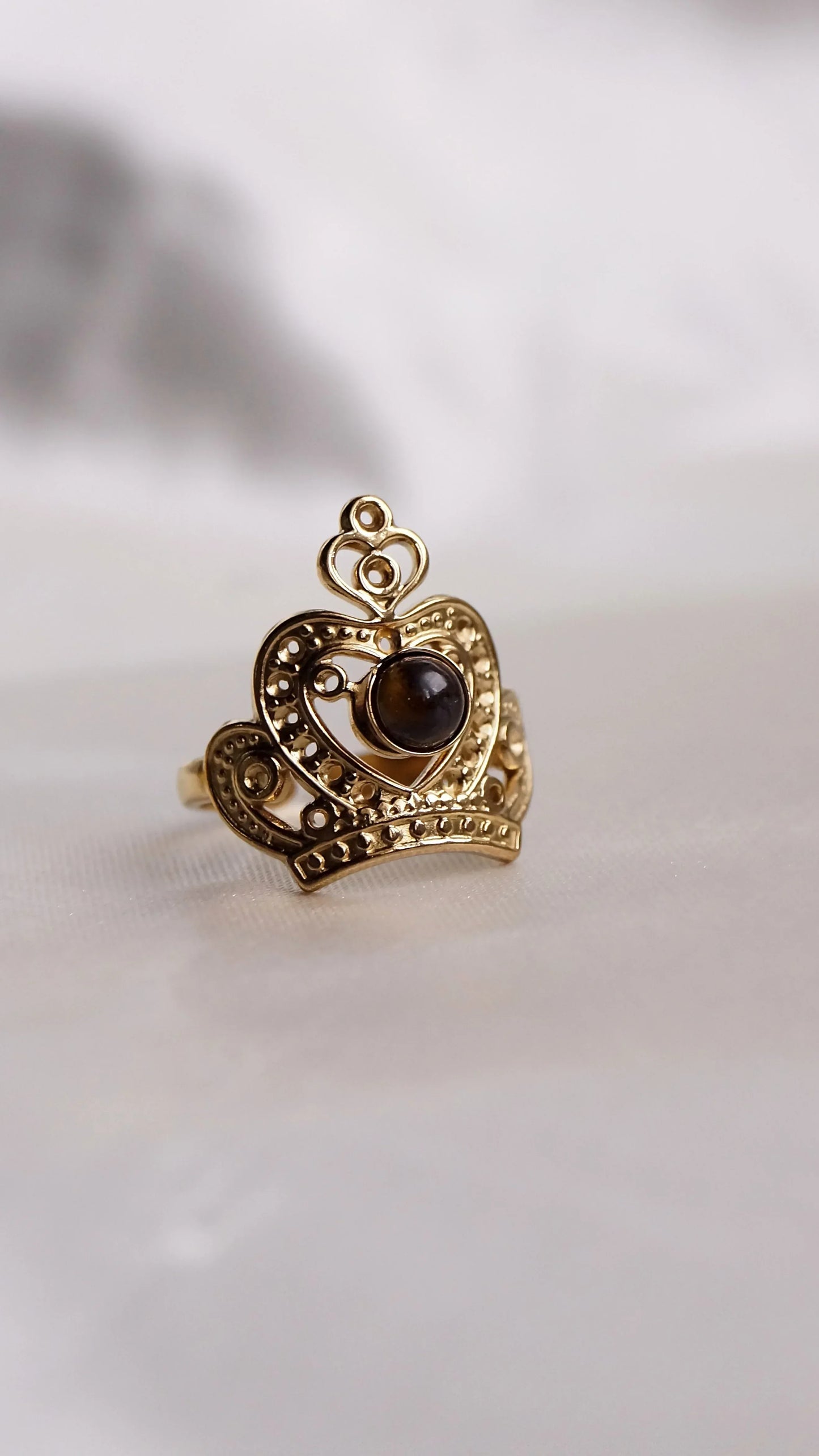 Bague "COURONNE" - Bleu Saphir